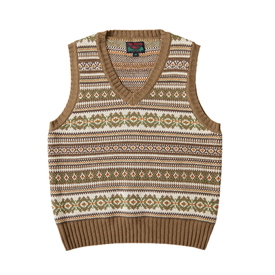 红风英式马甲北欧冰岛毛衣针织衫