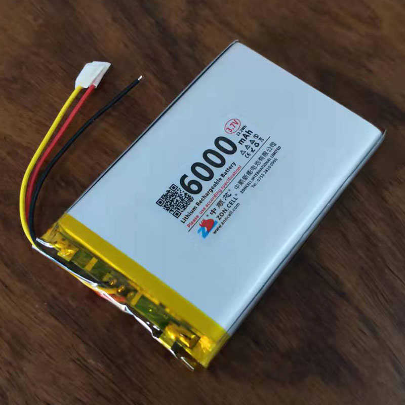 中顺芯 便携仪表防开机电涌带NTC保护三线大容量聚合物锂电池3.7V