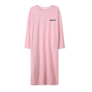 纯棉睡裙女款超长款到脚踝春秋款长袍全棉加长长裙秋冬季长袖睡衣