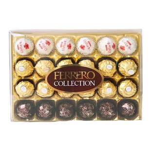 进口意大利费列罗巧克力三色球T24粒婚庆喜糖礼盒装节日生日礼物