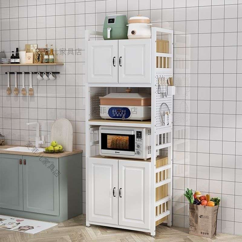厨房置物架落地多层洞洞板多功能家用台面烤箱落地式微波炉储物柜