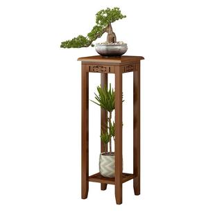 花架子简易室内实木花盆架客厅落地式吊兰架仿古花几中式阳台花架