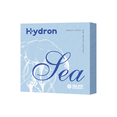 海昌sea隐形眼镜月抛6片近视透明镜片送护理液小直径2片官方正品