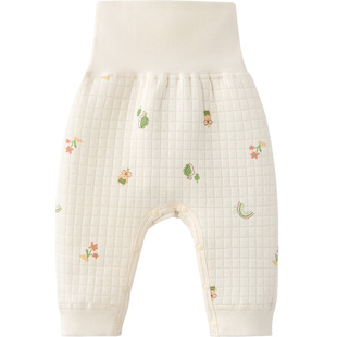 婴儿保暖裤秋冬男女打底内穿夹棉高腰护肚睡裤新生儿裤子宝宝秋裤