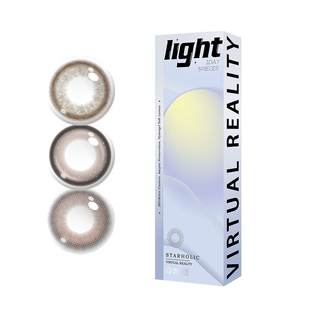 海昌星眸追光美瞳日抛6片试用装大直径隐形近视眼镜棕带度数官方