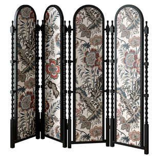 【新品】中古风折叠玻璃屏风隔断客厅新型入户玄关艺术卧室遮挡帘