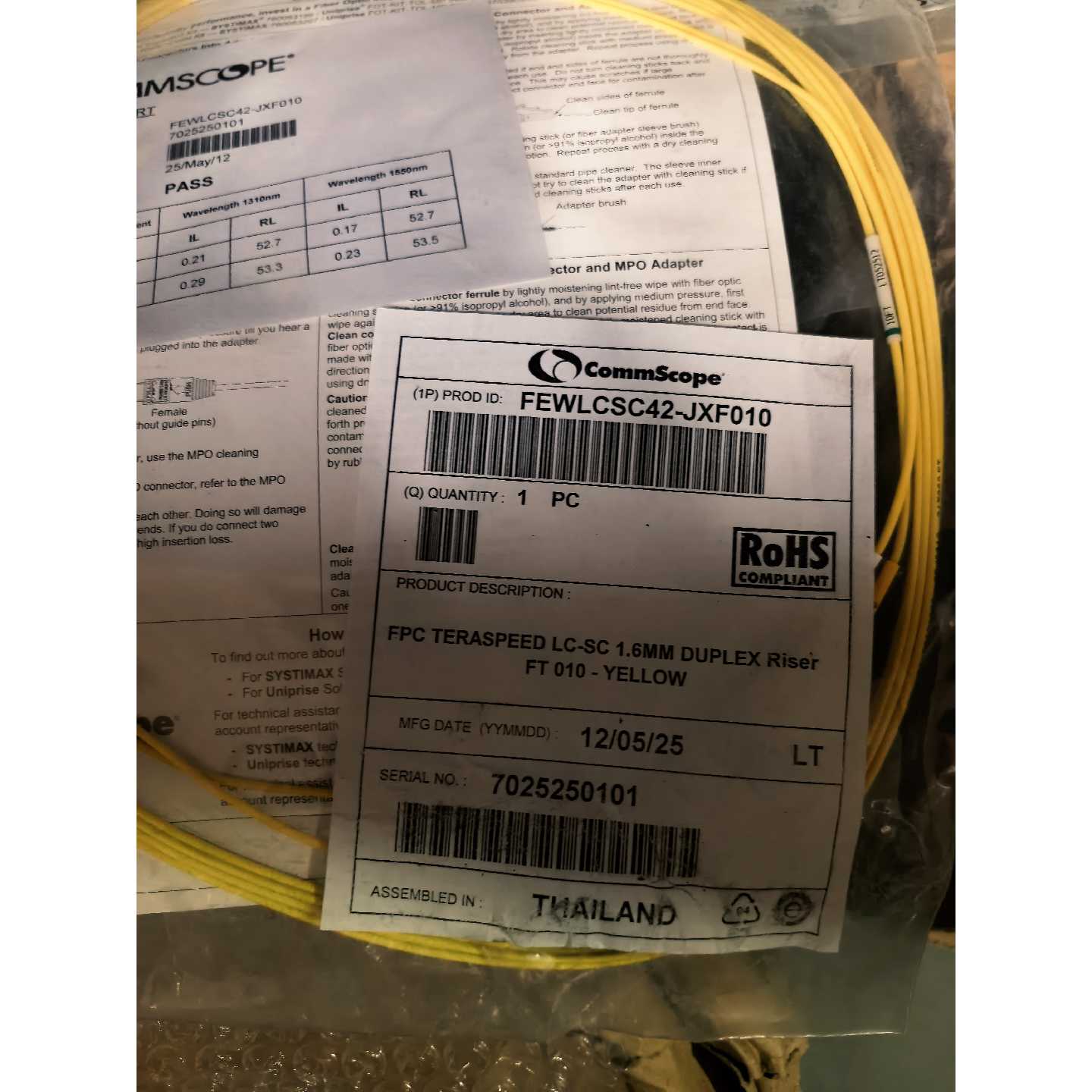 〔议价-可维修〕康普COMMSCOPE光纤跳线,型号FEWLCSC42-JX 支持