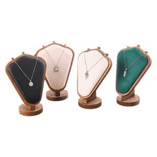 胡桃色项链模特人像架柜台橱窗珠宝展示道具饰品店吊坠脖子首饰架