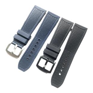 原装品质橡胶手表带适配卡地亚卡历利博CALIBRE表链男黑蓝色23mm