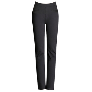 2025秋冬装新款弹力高腰裤小直筒裤中年妈妈女裤长裤加绒加厚可选