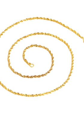 铜合金百搭水波项链素链