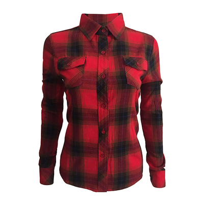 保暖格子衬衫女加绒加厚