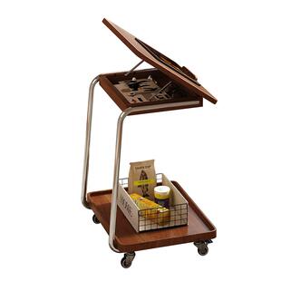 中古风实木沙发边几可移动小户型床头桌客厅家用侧边桌c型小茶几