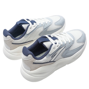 安踏不羁休闲鞋男鞋潮流复古增高老爹鞋春季百搭网面回弹运动鞋男