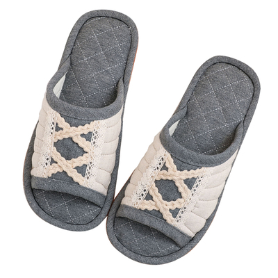 小清新情侣夏季日式棉麻拖鞋