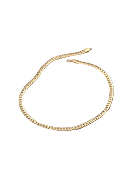 欧美项链女扁平蛇链小众设计镀金