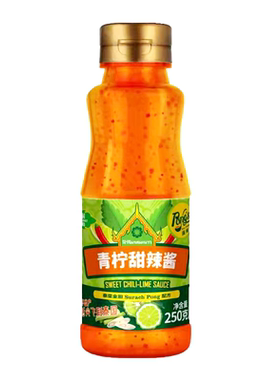 庞师牌青柠甜辣酱250克泰式酸甜酱0脂肪炸鸡蘸料手抓饼拌面酱凉拌