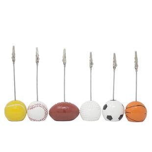 手绘球桌面立式照片夹创意厚重席位夹留言夹logo定制ins婚礼摆件