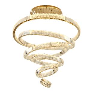 别墅客厅大吊灯LOFT复式楼挑空吊灯广东中山灯具现代轻奢楼梯吊灯