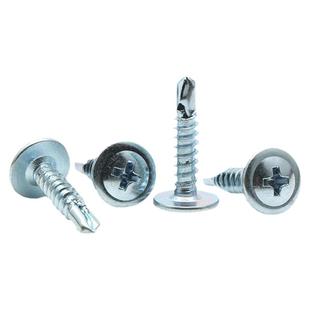 国标十字大扁头钻尾丝自攻自钻燕尾钉螺钉大圆头华司螺丝M4.2