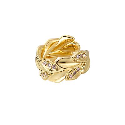 错落镶钻耳骨夹AIR-HORIZON叶子