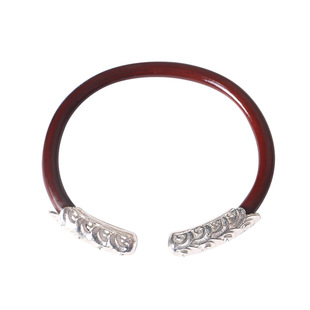 新中式手镯盲盒～西藏鸡血藤开口木镯子古风情侣编绳饰品故事换藤