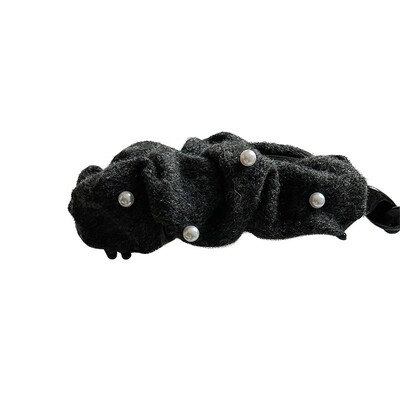 韩系甜美发夹珍珠灰色香蕉夹发饰