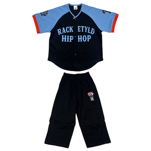 Racketyld儿童街舞服装嘻哈风炸街男童潮服套装帅hiphop街舞童装