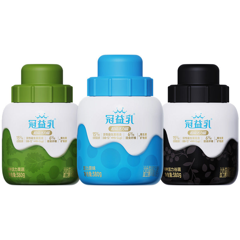 【前1000单送酸奶100g*3杯】冠益乳超级活力罐酸奶380g早餐酸奶