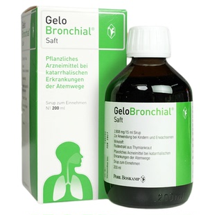 德国GeloMyrtol吉诺通桃金娘儿童止咳糖浆200ml支气管炎清肺舒缓