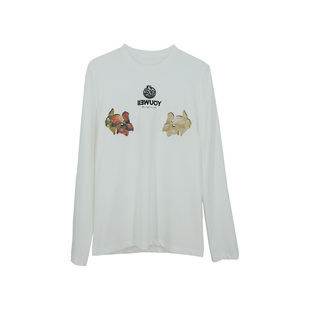 YOUWEI有尾2025春季新品女装肌理印花长袖T恤Y1225114