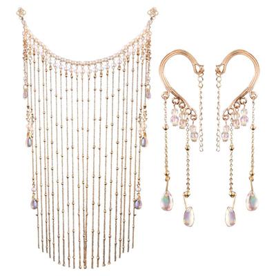 遮脸面纱头饰流苏全套