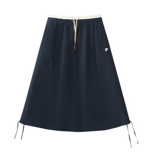 FILA FUSION斐乐潮牌梭织裙女2026夏季新款休闲A字裙女装半身裙