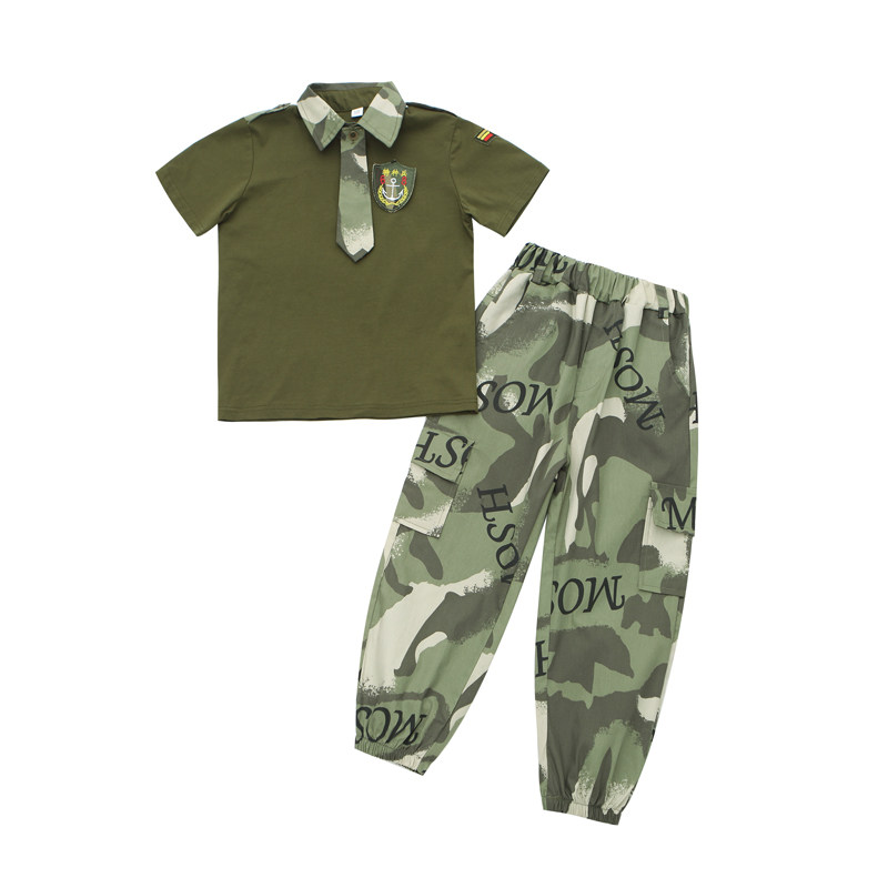 六一儿童表演服夏季小学生训练服迷彩套装中大童幼儿园军训演出服