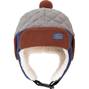 迷你巴拉巴拉男童女童透气帽子围脖手套儿童内里加绒保暖配件套装