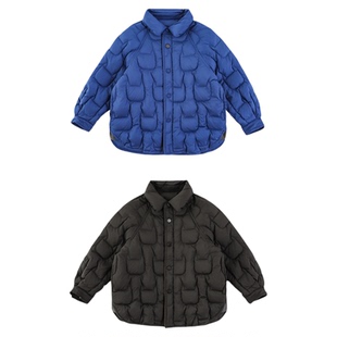 幼悠男童2025冬季新款翻领轻薄95白鸭绒无胆防绒羽绒服儿童外套潮