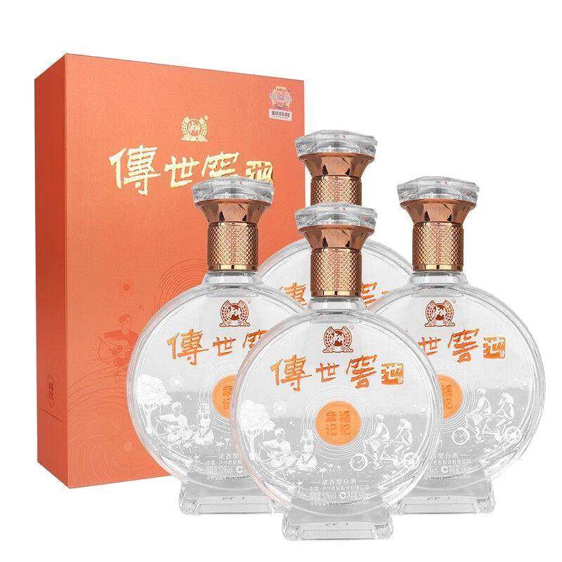 泸州老窖浓香型传世窖池幸福记忆52度500ml*4瓶白酒节日宴席礼酒