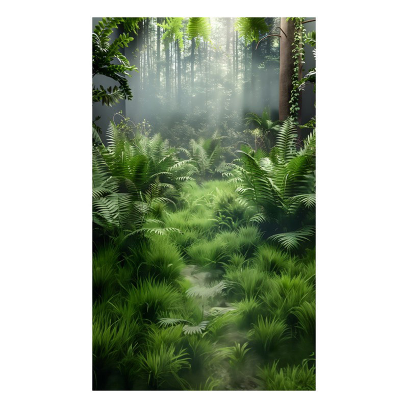 热带雨林丛林草地背景布室内拍照