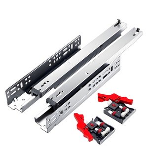 XIHVI星辉滑轨三节托底全拉出抽屉轨道缓冲静音导轨隐藏底装滑轨