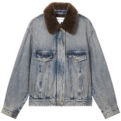 MissSixty可拆毛领牛仔外套