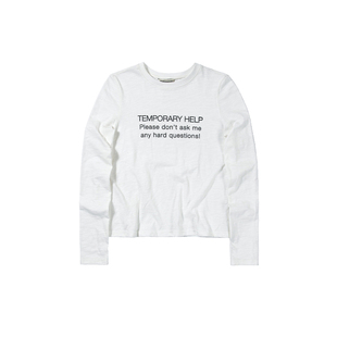 countrymoment美式印花长袖t恤女上衣纯棉内搭白色打底衫宽松罩衫