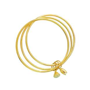 古法金包银三生三世莲蓬手镯两世欢素圈手环送女友节日生日礼物