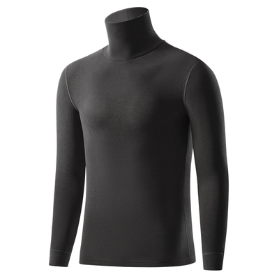 半高领德绒蚕丝保暖发热长袖t恤