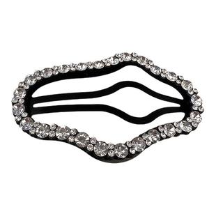 高级感水钻镂空云朵发夹女气质侧边刘海碎发bb夹后脑勺一字夹发卡