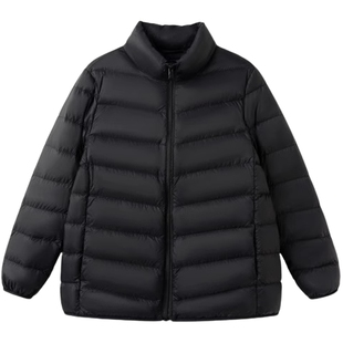 巴拉巴拉儿童羽绒服男童女童轻薄短款外套冬装新款童装宝宝黑色潮