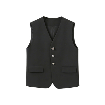 V领百搭休闲马甲女春季叠穿外搭