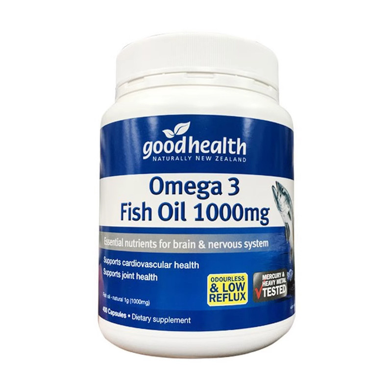 现货新西兰鱼油Goodhealth好健康深海鱼油胶囊1000mg400粒 正品