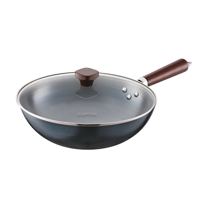 苏泊尔铁锅炒菜锅家用传统老式新中式炒锅无涂层不锈精铁锅燃气灶