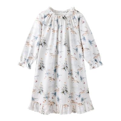 英氏纯棉儿童睡裙女童春秋抑菌