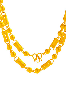 空心仿黄金圆柱礼物链子